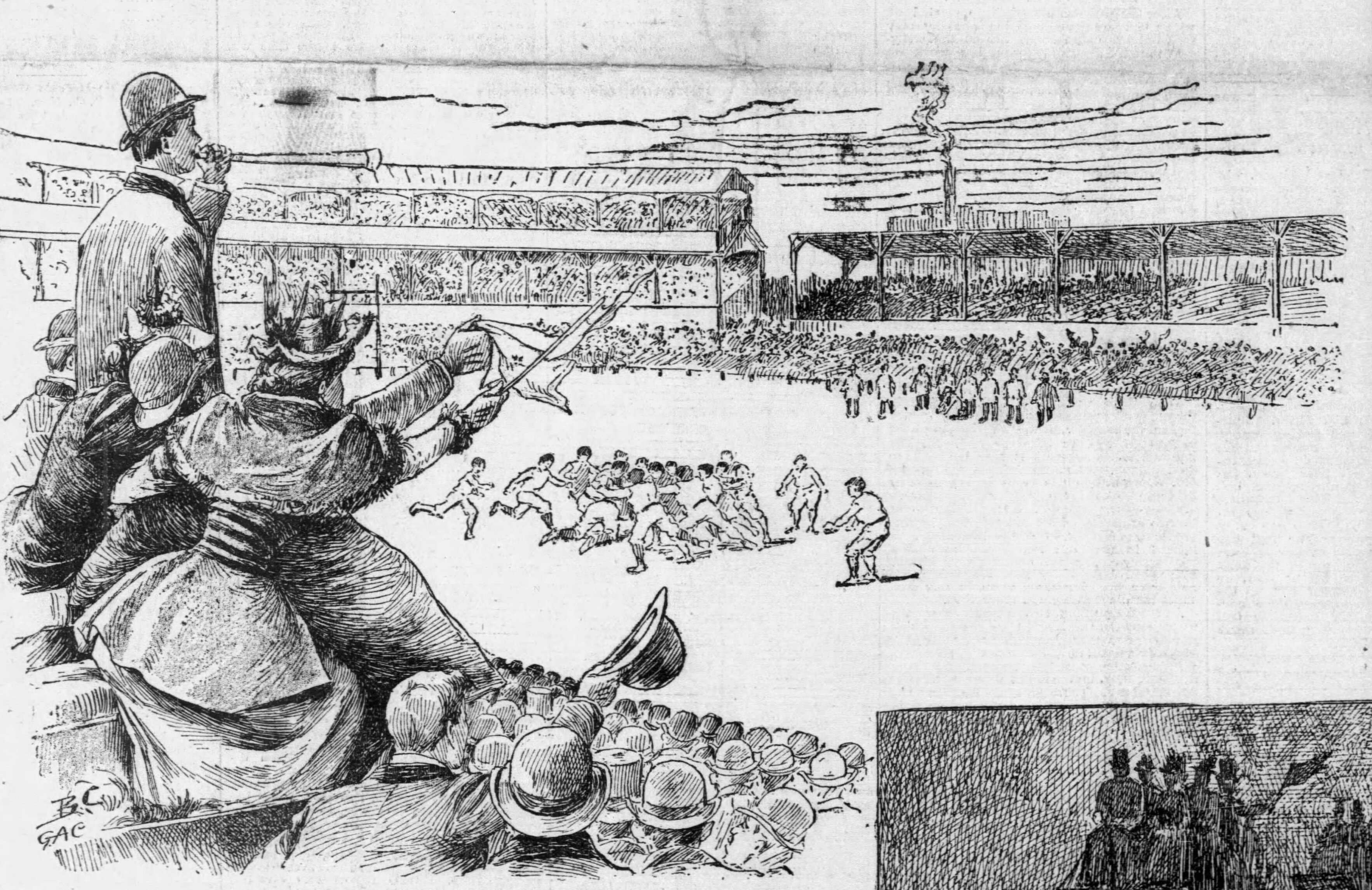 Chicago Athletic Association versus Boston Athletic Association football, 1893.